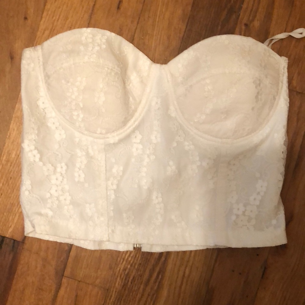 lace corset crop top